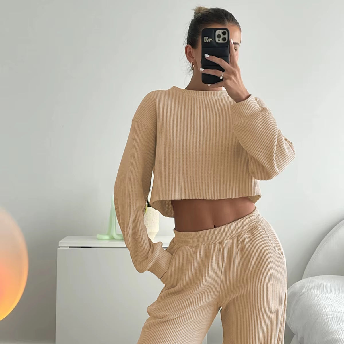 2024 Hot Selling Women'S Spring and Summer New Casual Sweater Set Two-Piece Women'S Trousers Set Sets for Women 2 Pieces