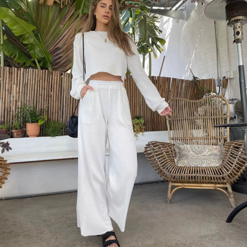 2024 Hot Selling Women'S Spring and Summer New Casual Sweater Set Two-Piece Women'S Trousers Set Sets for Women 2 Pieces